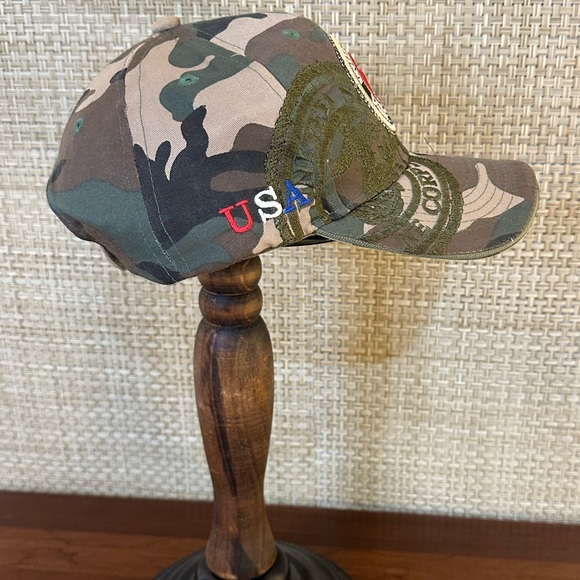 🌟2xHP🌟USMC Camo Embroidered Marine Logo Adjustable Baseball Cap Unisex - Picture 3 of 12